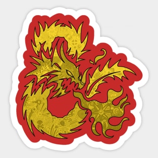 Golden Dragon Sticker